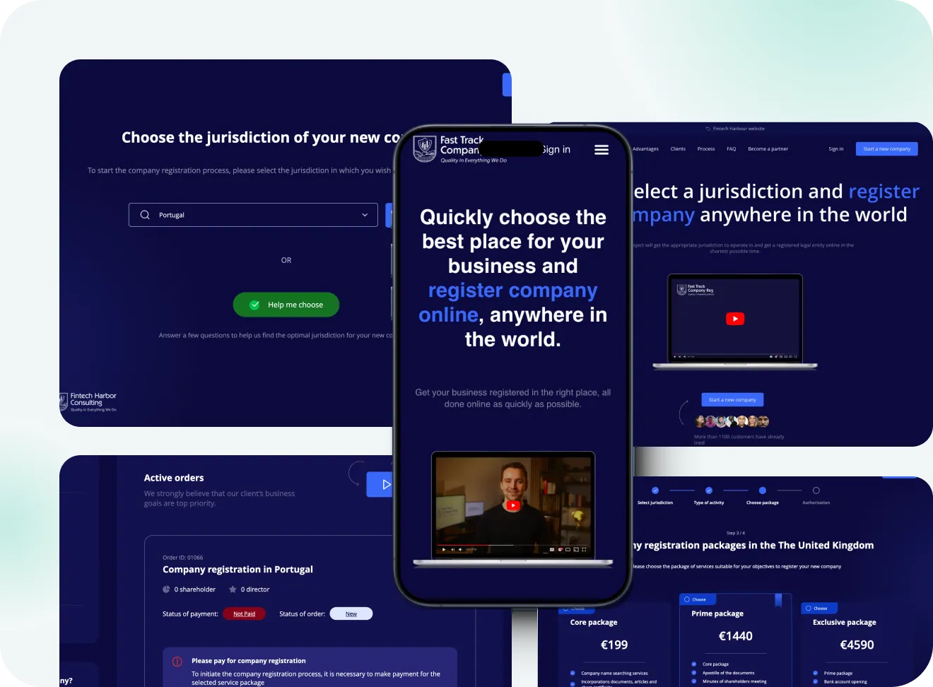 Fintech Harbor Consulting website by Artilab