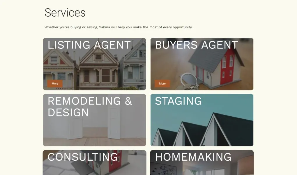 Sabina Home screen 3
